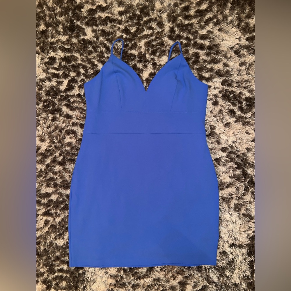 Express Royal Blue Spaghetti Strap Sheath Dress